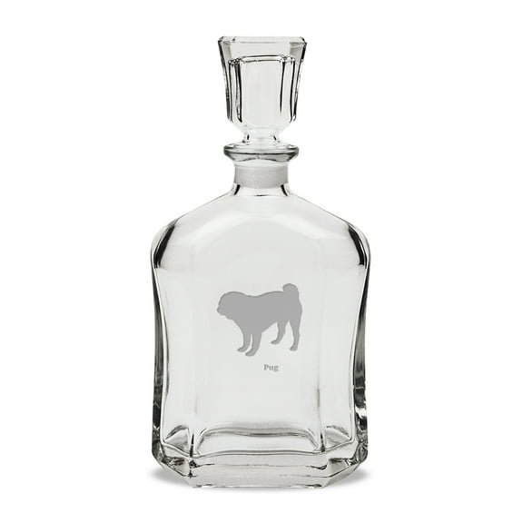 Pug 23.75 oz Classic Whiskey Decanter