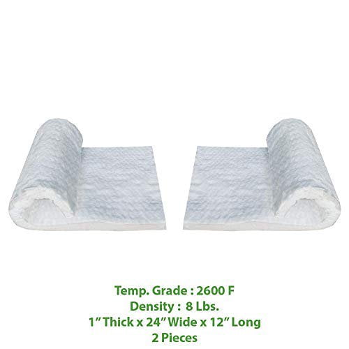 US Made Premium Ceramic Fiber Insulation Blanket 2300F 8LB 1"x24"x24" Wood Stove 