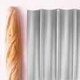 thumbnail image 4 of FRCOLOR 2 Pack Perforated French Bread Pan, 15\ X 13\" Perforated 4 Loaves French Bread Pan, Nonstick French Bread Baking Tray, 4 Slots Long French Bread Pan For Bread Baking (Silver)", 4 of 10