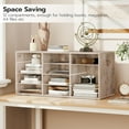 thumbnail image 3 of Countertop Mail Sorter Organizer, Wooden Literature Organizer, Student Mailbox for Classroom, Desktop Bill Organizer for Office Home School, 12 Compartments, Greige, 3 of 8
