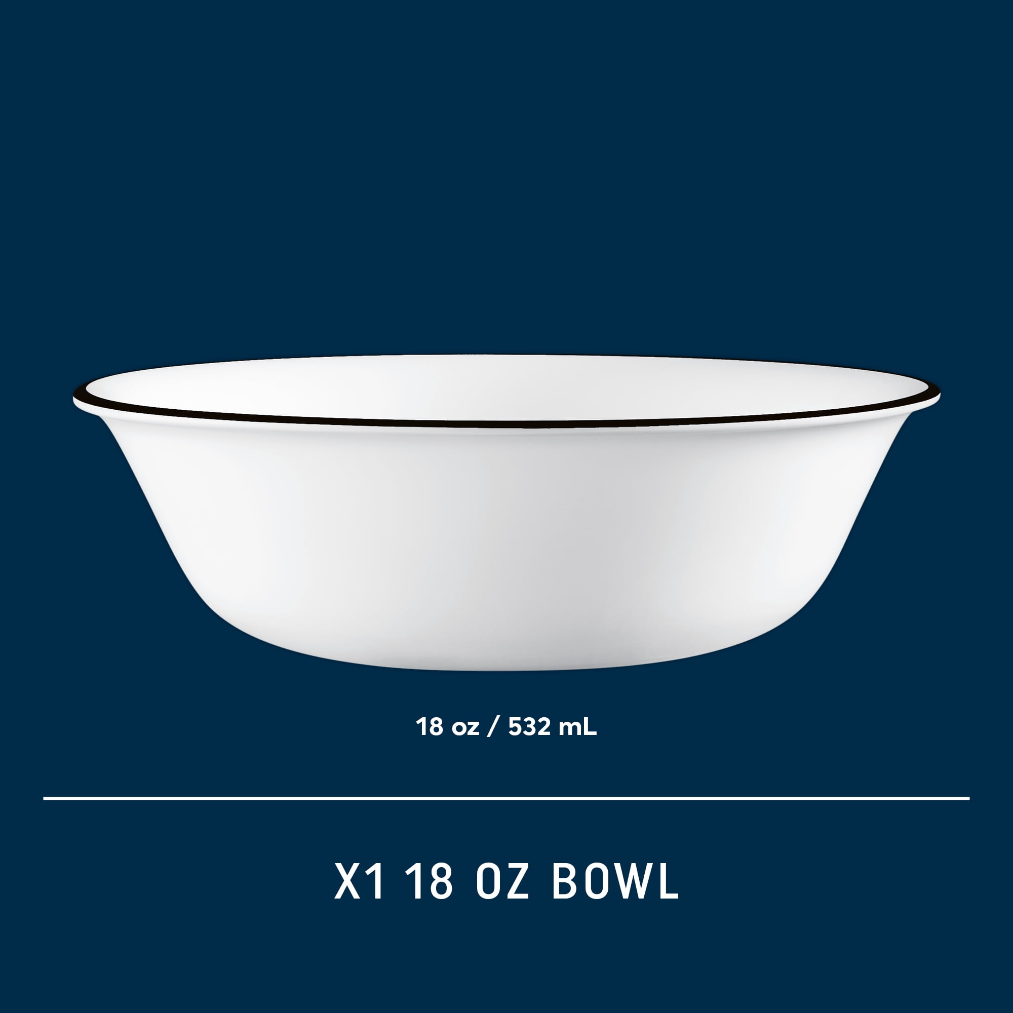 (2 pack) Corelle Brasserie 18 oz Soup/Cereal Bowl