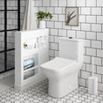 thumbnail image 2 of Carre One Piece Square Toilet Dual Flush, Black Hardware, 2 of 12