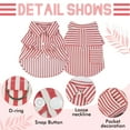 thumbnail image 5 of QBLEEV Pet Shirt Dog Stripe Shirt Pet Shirt Polo Clothes T-Shirt, All Seasons Style Red Stripe Dog Tee, Pet Basic Apparel Soft Adorable Casual Cat Clothes, 5 of 8
