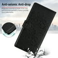 thumbnail image 6 of for iPhone 11 Wallet Case for Women Girls, PU Leather Flower Pattern, Card Slots Kickstand Wrist Strap Drop Protective TPU Back Cover with Magnetic Clasp for iPhone 11, Black, 6 of 7