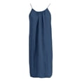thumbnail image 6 of Women's Lightweight Summer Sleeveless Backless Casual Dress Relaxed Fit Flowy Maxi,Navy,M, 6 of 6