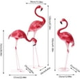 thumbnail image 2 of Large Flamingo Garden Statue Pink Flamingo Statue, Flamingo Statue Outdoor Lawn Yard Garden Decor Metal Art Sculpture Pink (3PCS), 2 of 8