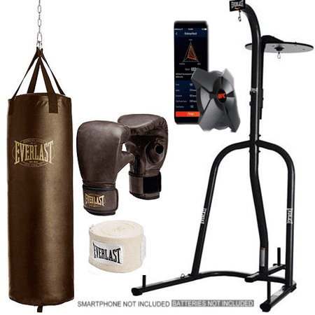 UFC Force Tracker and Everlast 100 lb. Heavy Bag, Gloves and Double Stand Value