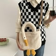 thumbnail image 6 of Shoulder Bag Cute Shoulder Bag Soft Plush Cartoon Bag with strap, 6 of 8