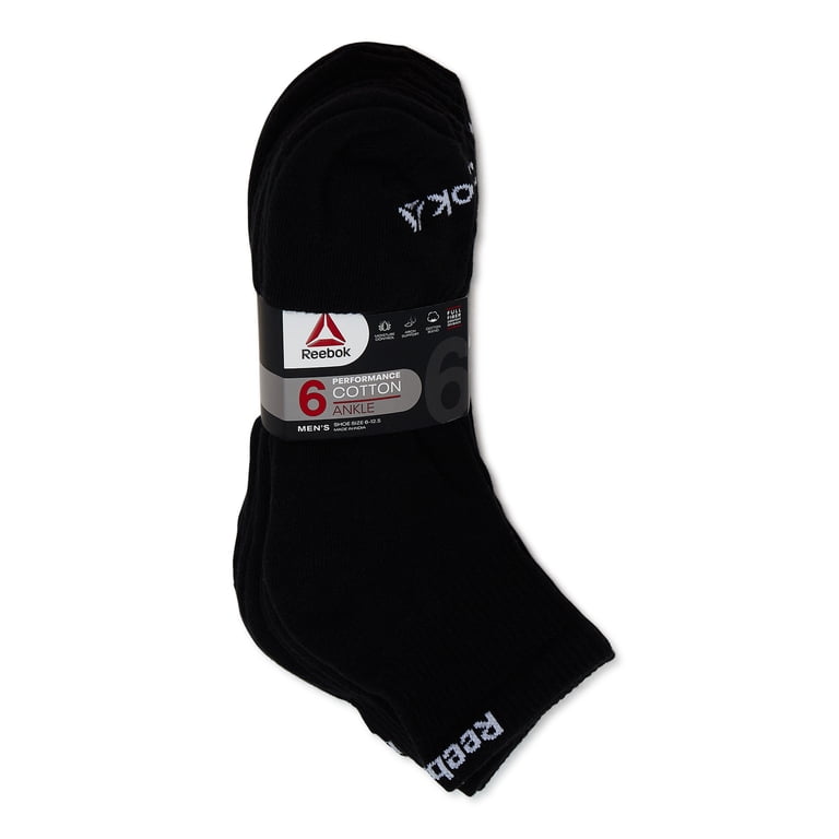 Reebok Men's Performance Cotton Blend Quarter Socks 6-Pack photo 3