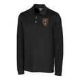 thumbnail image 2 of Men's-Cutter & Buck  Black Real Salt Lake Big & Tall Advantage Eco Tri-Blend Pique Long Sleeve Polo, 2 of 3