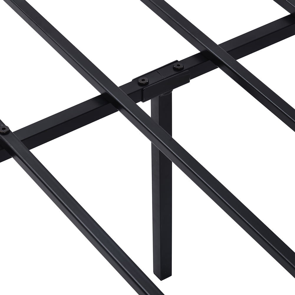 Lowestbest Classic Industrial Style Bed Frame, Metal and Wood Bed Frame with Headboard and Footboard, Full Lowestbest Classic Industrial Style Bed Frame, Metal and Wood Bed Frame with Headboard and Footboard, Full