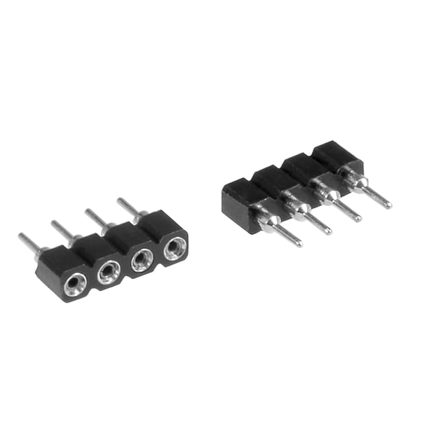 100-Pack 4-Pin Male To Female Plug Header Adapter For RGB/3528/5050 LED Strip Lights-486260