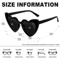 thumbnail image 6 of KANASTAL Heart Shaped Sunglasses for Women Men, Oversized Trendy Love Shaped Retro Sunglasses UV400 Vintage Cute Eyewear Valentine's Day, 6 of 7