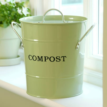 Exaco 2-in-1 Kitchen Compost Bucket with Lid (Best Compost Bin For Outside)
