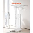 thumbnail image 4 of KFFKFF 50-Inch Acrylic Podium Stand, Portable Floor-Standing Lectern with Spacious Reading Surface, Storage Shelf, and Book Stopper, Ideal for Events, Presentations, and Educational Settings, 4 of 9