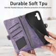 thumbnail image 5 of Funda de cuero con hebilla lateral y cremallera geométrica para Samsung Galaxy A54 5g (rosa), 5 of 5