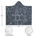 thumbnail image 3 of Wearable Blanket,Math Equations Science Symbols Black Pattern Hooded Wearable Flannel Blanket for Adults & Teens,Winter Poncho Shawl Wrap Cape Cozy Anti-Pill,50"x60", 3 of 5