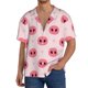 thumbnail image 1 of Fotbe Pig Noses Camisa Estampada de Manga Corta para Hombre, Casual de Verano, Estilo Playero, Sin Arrugas-Large, 1 of 5