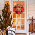 thumbnail image 5 of Christmas Reef Pine Tree Wreath, Pre-Lit Blue and White Artificial Christmas Wreath with Ornaments, Pine Cones, Berries, Bow for Front Door, Wall, Window Decor Valentine decorations, 5 of 6