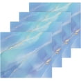 thumbnail image 2 of Blue Gold Marble Washcloth 12x12in Set, 2 Pack Absorbent Cotton Towel Square Kitchen Dishes Towels, Soft Cleaning Face Hand Towel Fast Drying, 2 of 7