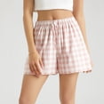 thumbnail image 6 of Girls' Shorts Ruffle Elastic Waist Kids Checkered Lightweight Bottoms with Pockets 5-14 Y Summer, 6 of 6