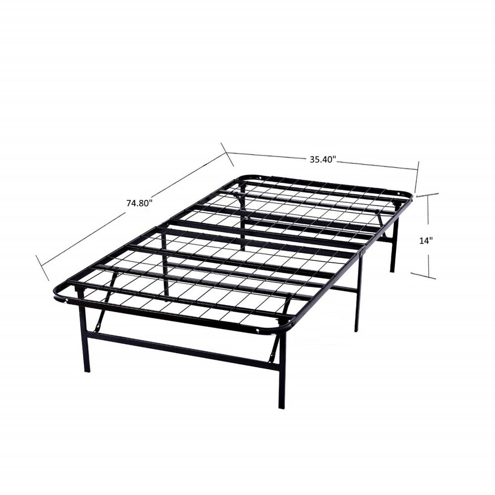 SavaHome Twin Heavy Duty Steel Foldable 14" Height Metal Bed Frame