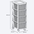 thumbnail image 4 of Cajonero Organizador Plástico 4 Cajones Comoda Rattan Taupe Rimax, 4 of 4