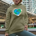 thumbnail image 2 of Treat the Earth with Kindness with Smiling Heart, Earth Day & Environmentalist Merch Gift, Sand Hooded Sweatshirt or Hoodie, 3XL, 2 of 5
