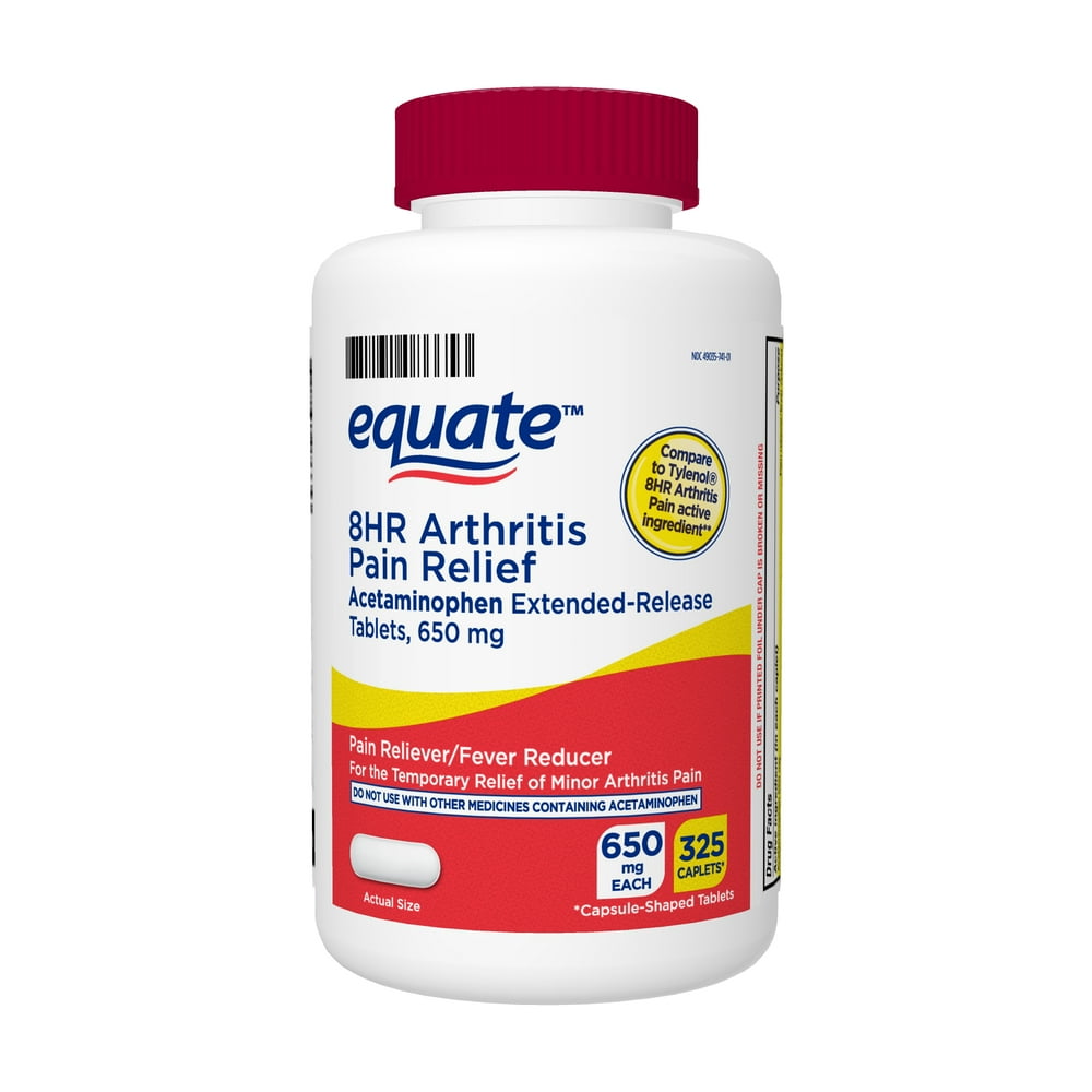 Equate Acetaminophen ExtendedRelease Tablets 650 mg, Arthritis Pain