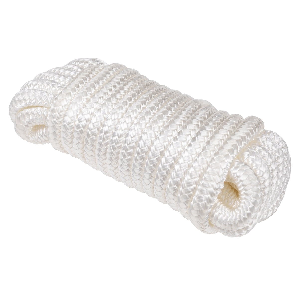 (2 pack) Ozark Trail Double-Braided Nylon Marine Dock Line 3/8 in x 25 ft, Spliced Eye, 550 lb Load