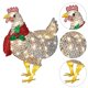 thumbnail image 2 of Pollo iluminado con bufanda - Adorno navideño LED para jardín y patio (S) Likrtyny Para estrenar, 2 of 9