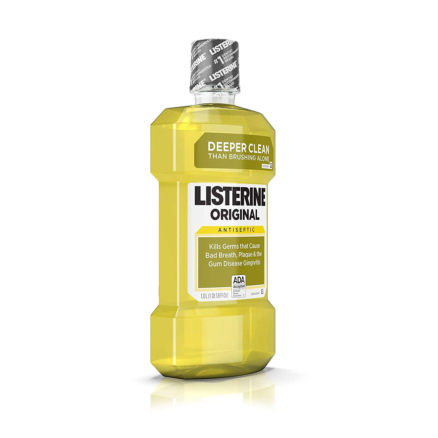Listerine Original Oral Care Antiseptic Mouthwash with Germ-Killing Formula to Fight Bad Breath, Plaque and Gingivitis, 1 L