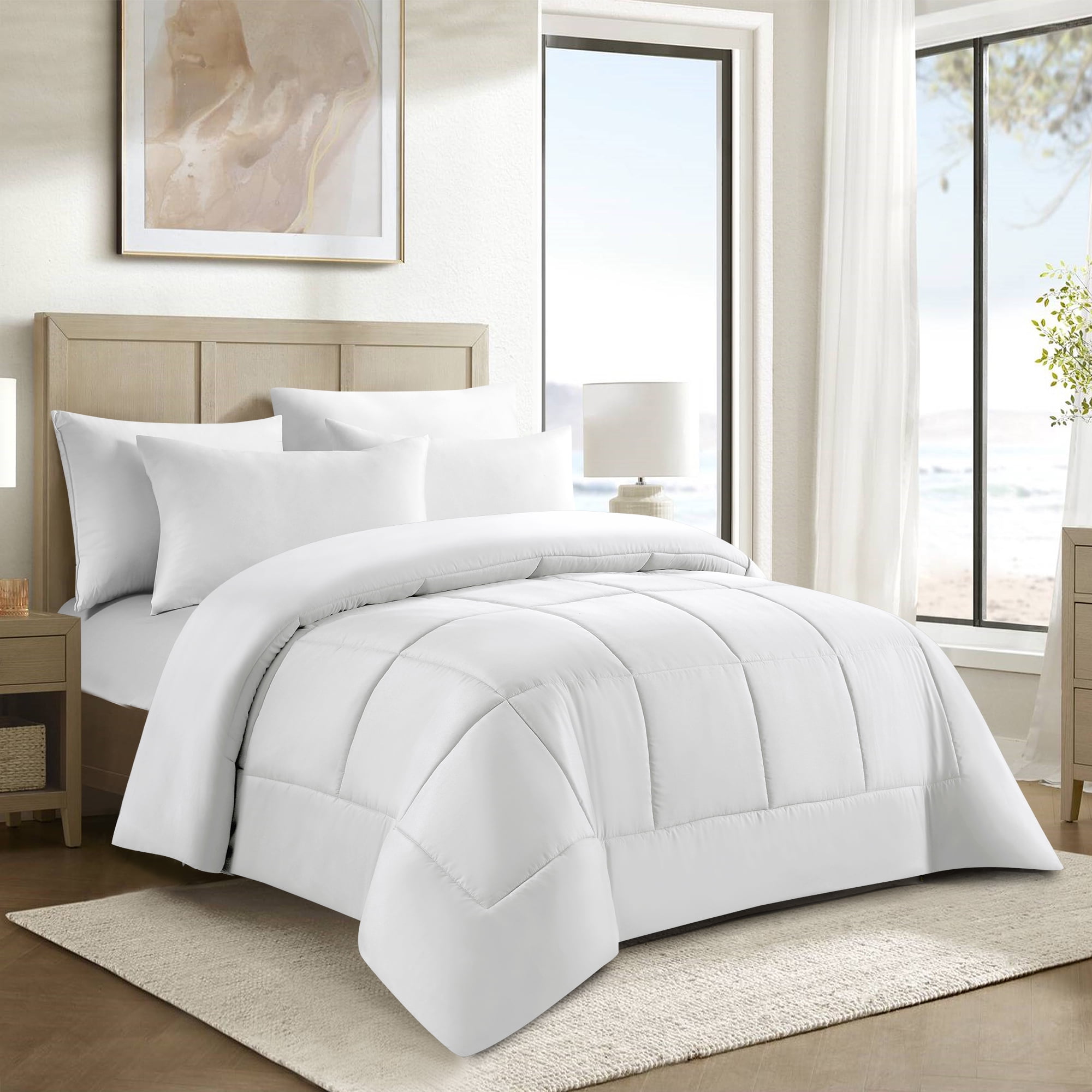 Swift Home Couette de Substitution au Duvet Basic, Toutes Saisons Hypoallergénique et Confortable, Queen