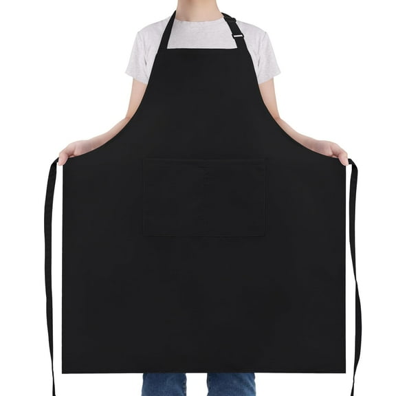 Extra Large Aprons for Men, Adjustable Black Chef Apron for Men Kitchen Cooking Aprons