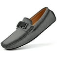 thumbnail image 5 of Big Size Men's Casual Loafers Slip On Leather Shoes Lightweight Driving Shoes Moccasins Classic Penny Loafer Flats Boat Shoes, 5 of 10