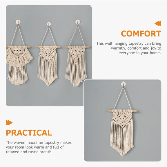 Supvox Macrame Wall Hanging Cotton Rope Room Warming Family Bedroom Decor 1Pack