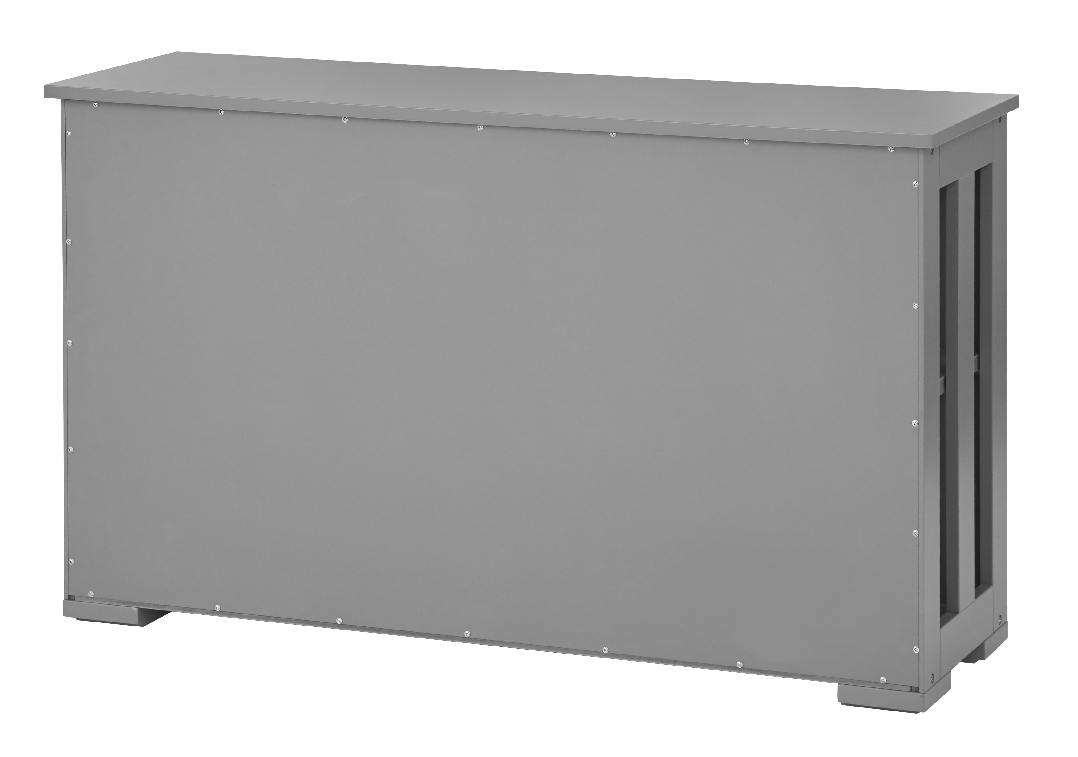 Porch & Den  Jefferson Sliding Door Stackable Buffet/Sideboard Charcoal Grey Grey Finish