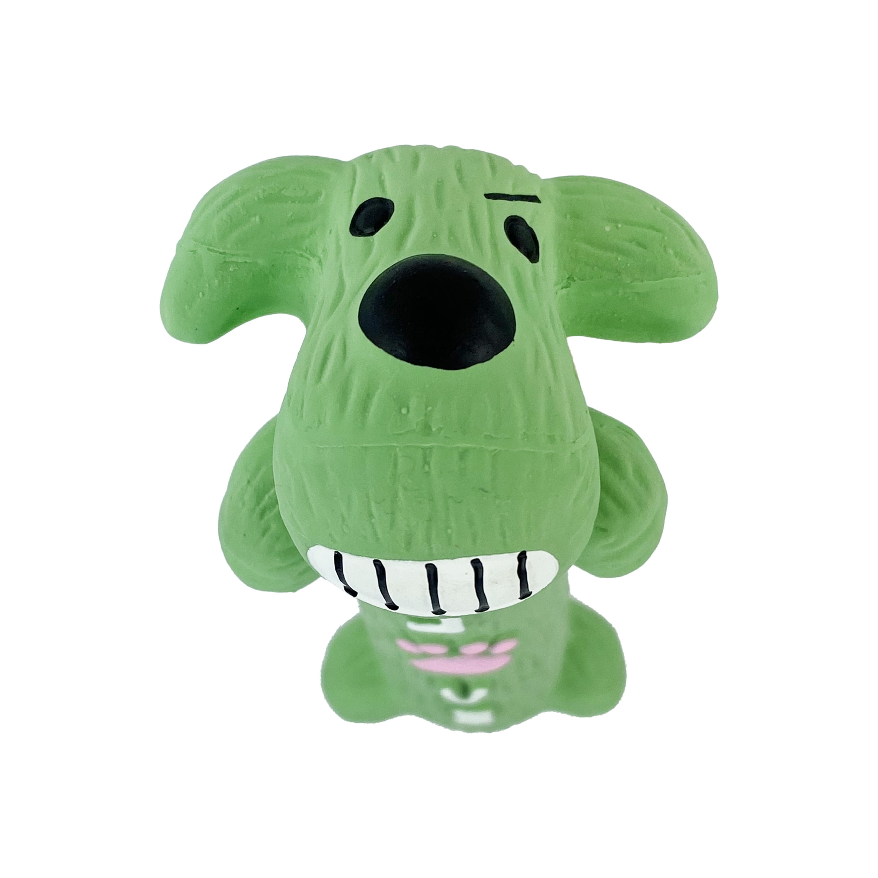 Multipet Smiling Dog Loofa Pals Latex Plush Dog Toy, Banana Shaped