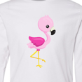 thumbnail image 4 of Inktastic Cute Flamingo, Baby Flamingo, Pink Flamingo Long Sleeve Youth T-Shirt, 4 of 5