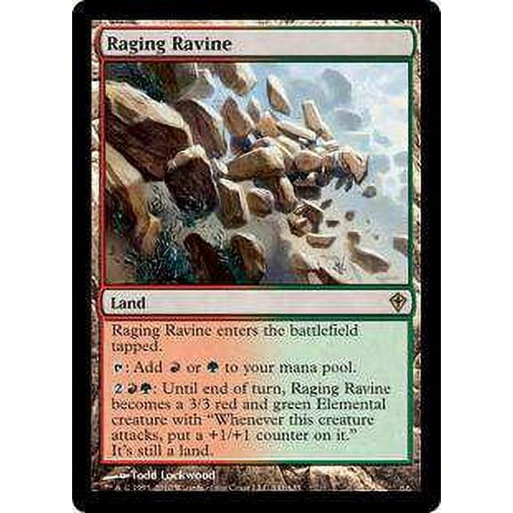 MtG Worldwake Rare Raging Ravine #141