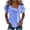 Blue, variant on Xaqiouau Women's Solid Color Square Neck Puff Short Sleeve Loose Top Polyester Blend Casual Lightweight Breathable Summer Daily Wear Blue XXL