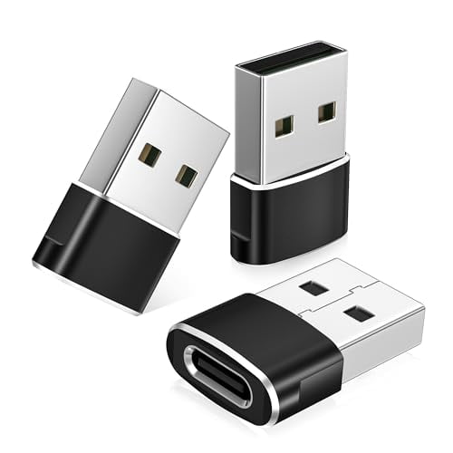 pannbo USB to USB C Adapter 3 Pack, Type C Female to USB A Male Converter, Compatible with MacBook Pro,iMac,PC,Laptop,Samsung Galaxy Note 20 S21 S22 S23,Google Pixel 5 4 3 XL,OTG