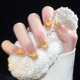 thumbnail image 1 of Tuokay - Uñas postizas de ataúd medianas con efecto ojo de gato, brillantes y con purpurina, cobertura total, para mujeres y niñas, 10 unidades (Efecto ojo de gato 19), 1 of 1