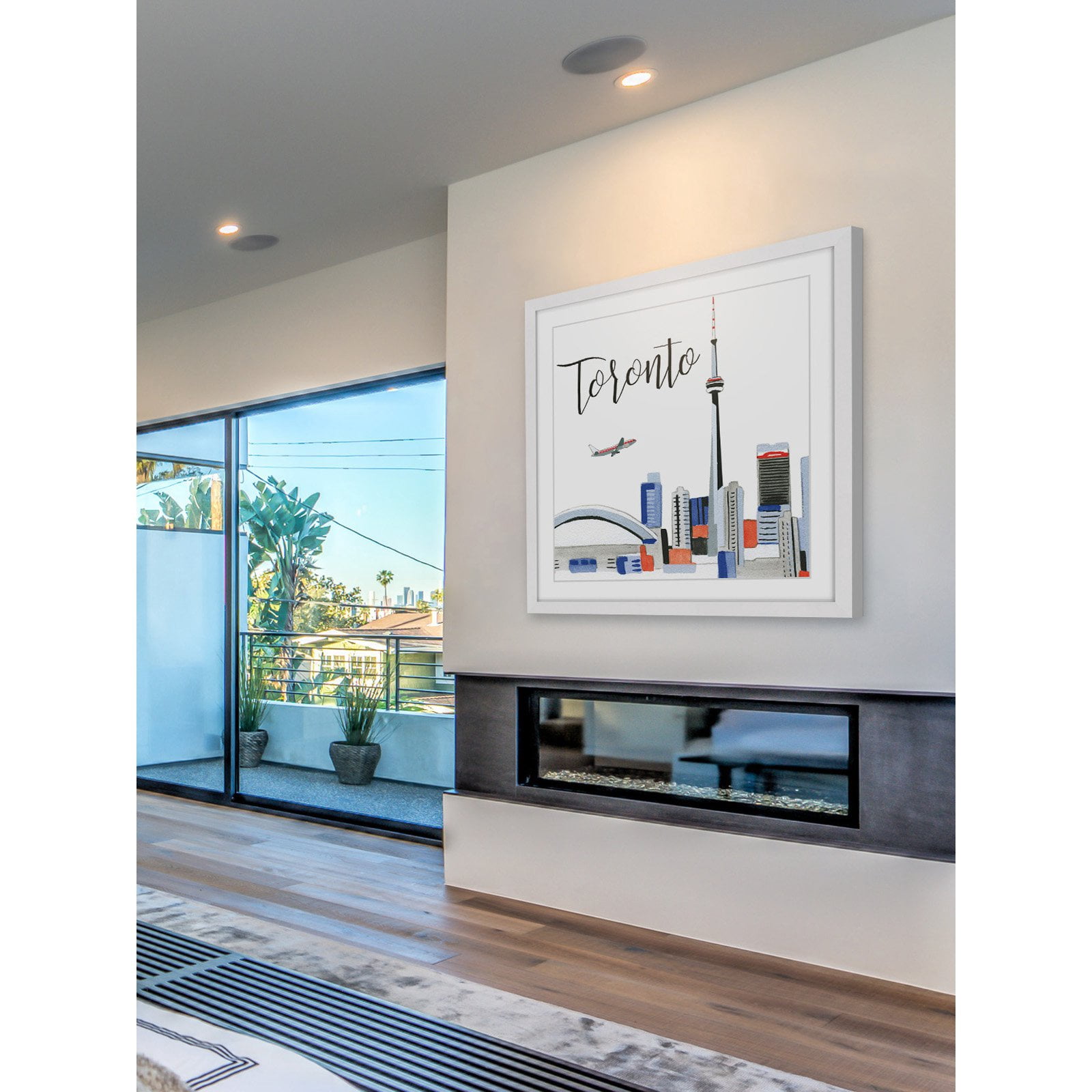 Marmont Hill "Toronto Skyline" By Molly Rosner Framed Painting Art Print, 24.0" x 1.5"
