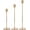 Golden, variant on Set of 3 Taper Candle Holders Fits 3/4 inch Thick Candle&Led Candles (Metal Candle Stand) Decorative For Wedding Dinning Party