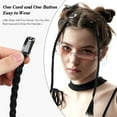 thumbnail image 3 of CHICHUMID 4Ud Extensiones Trenzadas Clip in Negro Para Coleta Look Y Chic Cosplay, 3 of 8