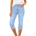 thumbnail image 3 of Capri Jeans for Women 2026 Trendy High Waisted Slim Fit Straight Leg Casual Denim Pants Cropped Trousers Streetwear, 3 of 7