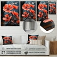 thumbnail image 4 of Designart "Wildfire Poppy Black Flowers Coral" Floral & Botanical Metal Wall Art, 4 of 5