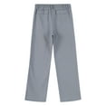 thumbnail image 2 of Manyakai Boys Kids Trousers Elastic Waist Chino Pants School Uniform Pull On Smart Dress Pants Grey 12, 2 of 7