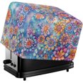 thumbnail image 1 of Housse de Grille-Pain 2 Tranches Colorée Boho Fleur Housse Anti-Poussière pour Femmes Protection Anti-Poussière Petit Appareil de Cuisine Housse Anti-Poussière Machine à Pain, 1 of 7